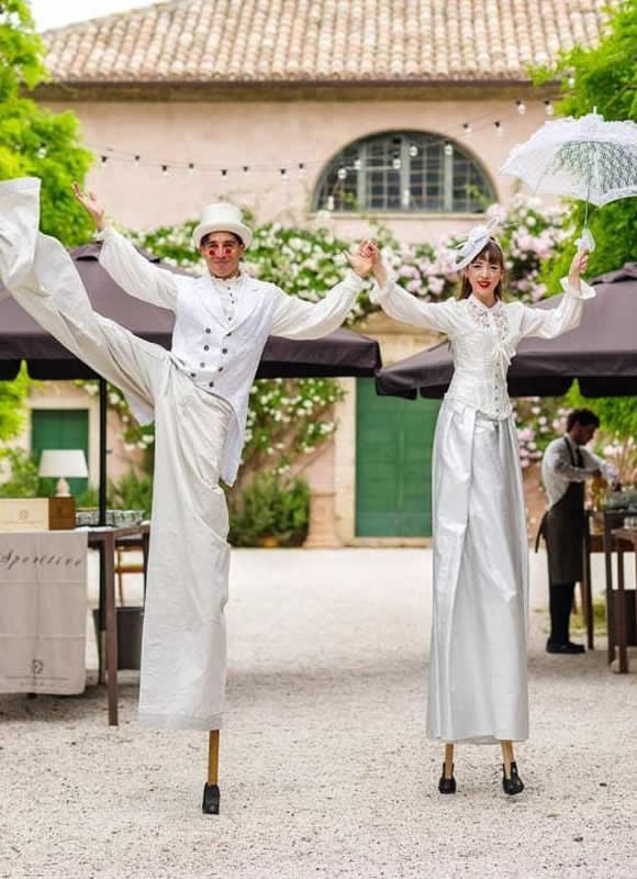 Artisti trampolieri Sogni della fenice: Andrea e Ingrid